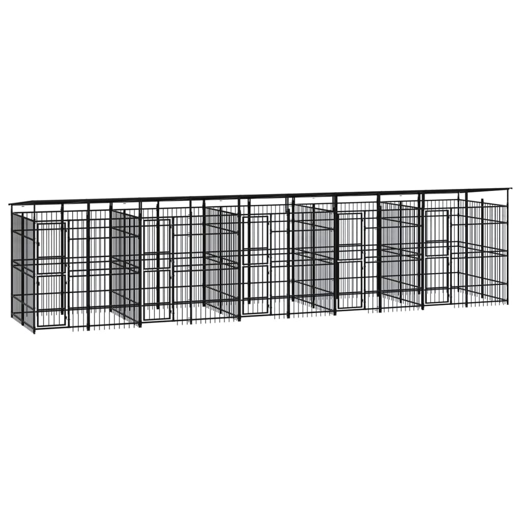Outdoor Dog Kennel Steel 11.06 M²