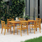 Outdoor Dining Chairs 2 Pcs Solid Wood Acacia