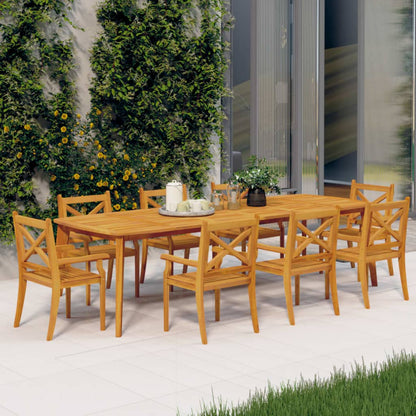 Outdoor Dining Chairs 2 Pcs Solid Wood Acacia