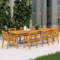 Outdoor Dining Chairs 2 Pcs Solid Wood Acacia