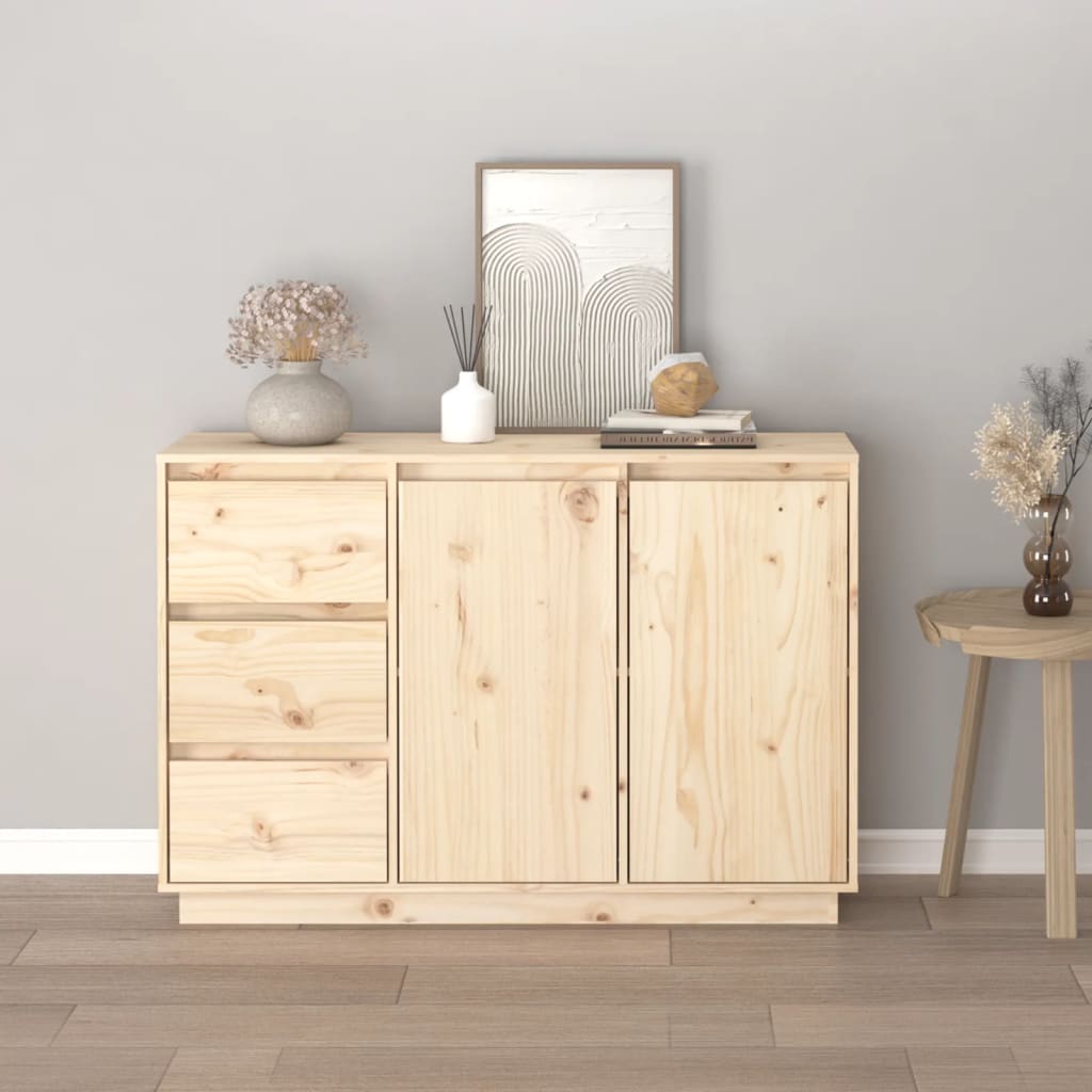 Sideboard 111X34X75 Cm Solid Wood Pine