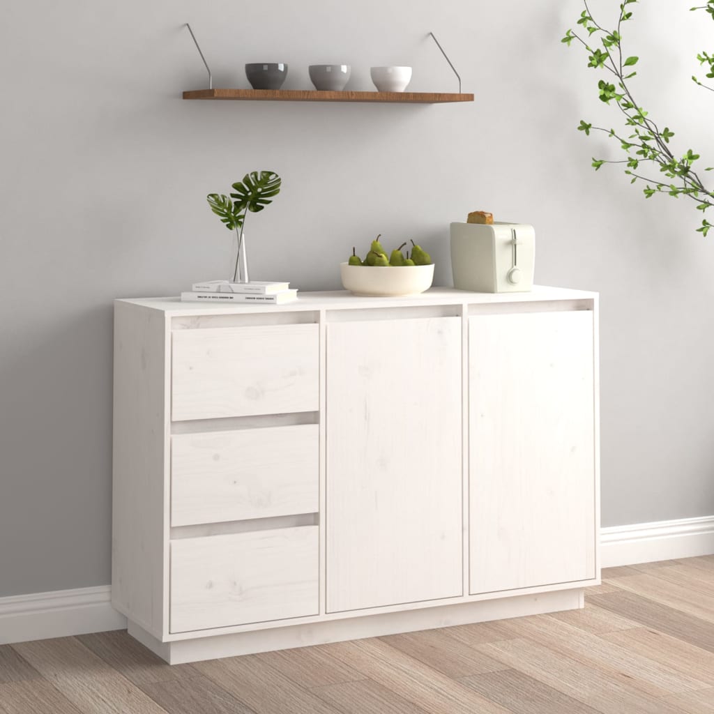 Sideboard 111X34X75 Cm Solid Wood Pine