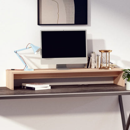 Monitor Stand 100X27X15 Cm Solid Wood Pine