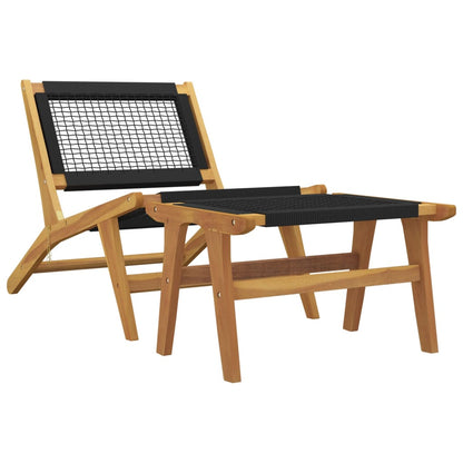 Garden Chair Solid Wood Teak And Polyester