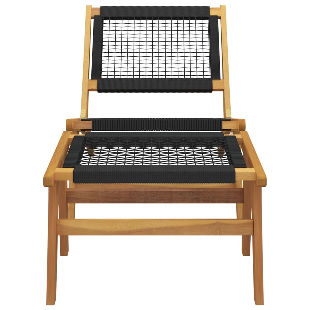Garden Chair Solid Wood Teak And Polyester