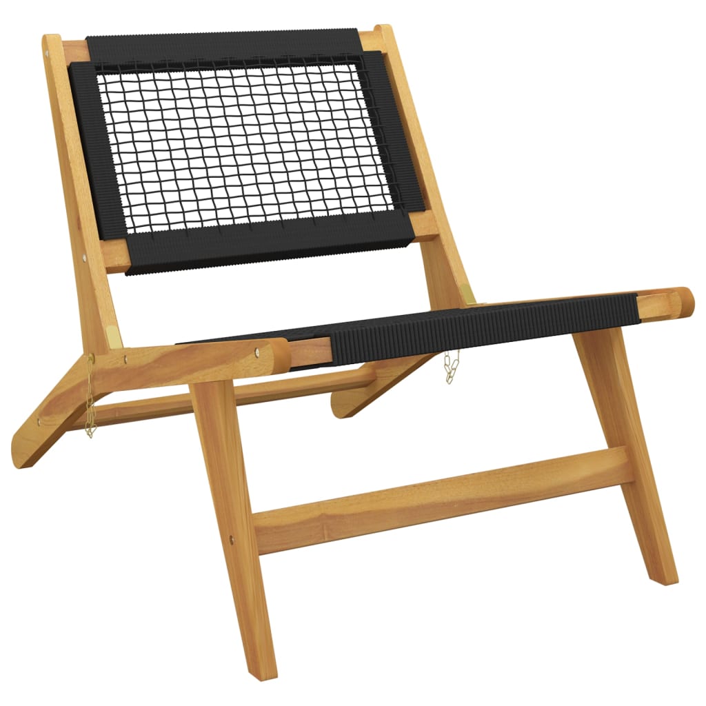 Garden Chair Solid Wood Teak And Polyester