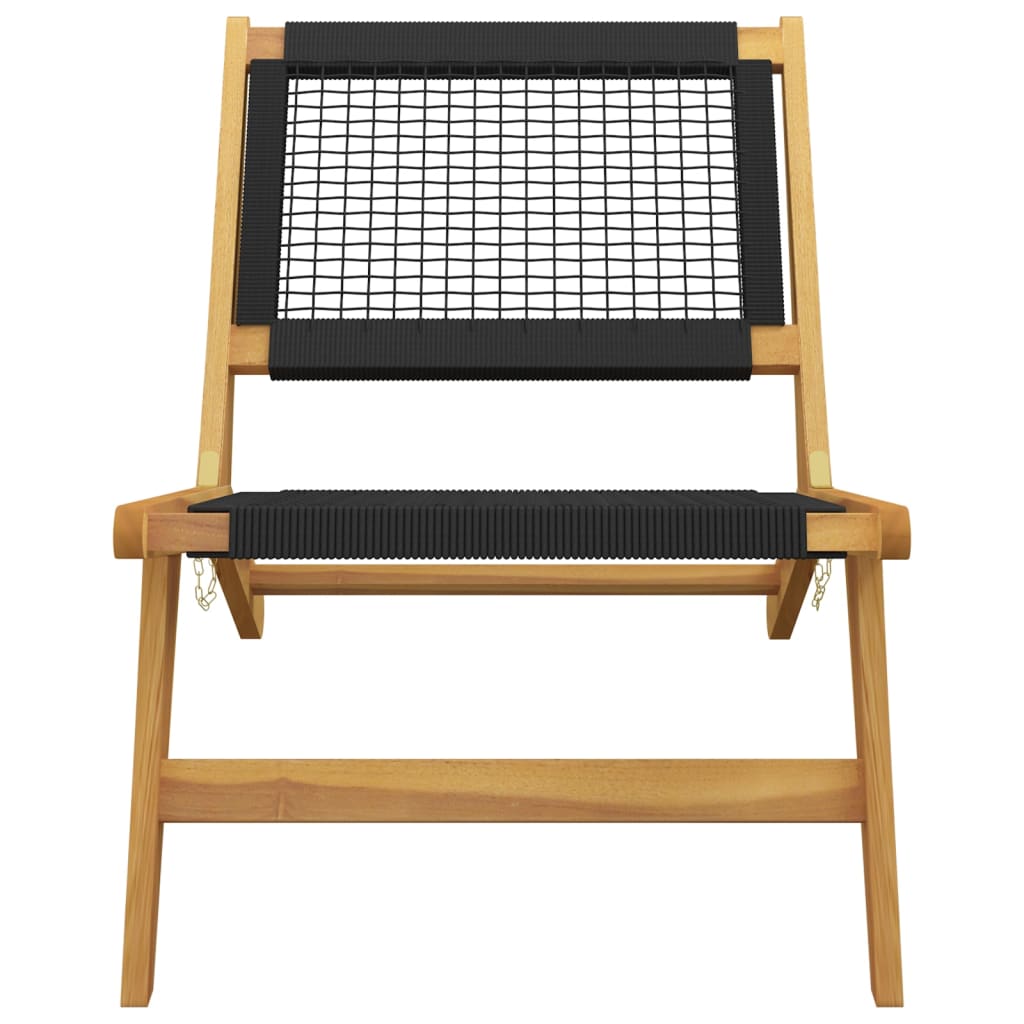 Garden Chair Solid Wood Teak And Polyester