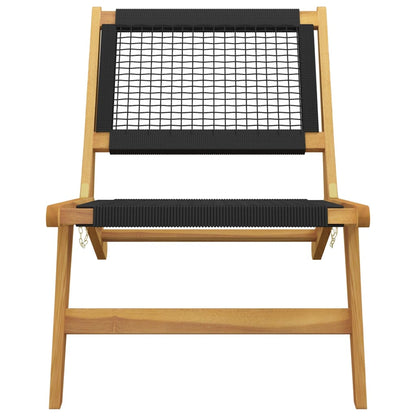 Garden Chair Solid Wood Teak And Polyester