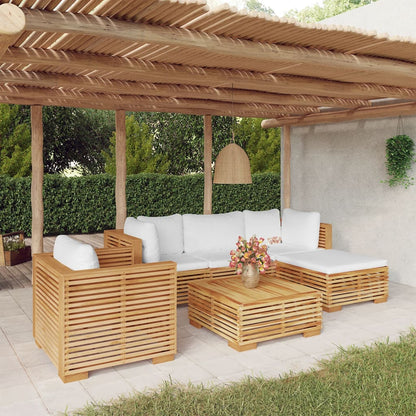 3 Piece Garden Lounge Set With Cushions Solid Wood Teak