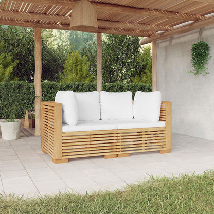 3 Piece Garden Lounge Set With Cushions Solid Wood Teak