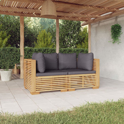 3 Piece Garden Lounge Set With Cushions Solid Wood Teak
