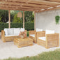 3 Piece Garden Lounge Set With Cushions Solid Wood Teak