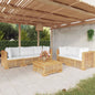 3 Piece Garden Lounge Set With Cushions Solid Wood Teak