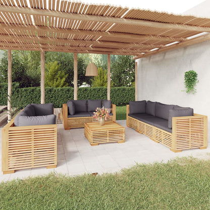 3 Piece Garden Lounge Set With Cushions Solid Wood Teak