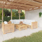 3 Piece Garden Lounge Set With Cushions Solid Wood Teak