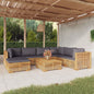 3 Piece Garden Lounge Set With Cushions Solid Wood Teak