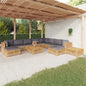 3 Piece Garden Lounge Set With Cushions Solid Wood Teak