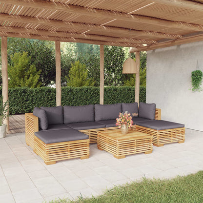 3 Piece Garden Lounge Set With Cushions Solid Wood Teak