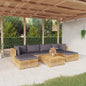 3 Piece Garden Lounge Set With Cushions Solid Wood Teak