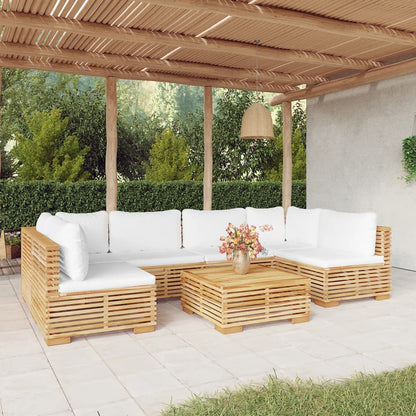 3 Piece Garden Lounge Set With Cushions Solid Wood Teak