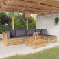 3 Piece Garden Lounge Set With Cushions Solid Wood Teak