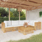 3 Piece Garden Lounge Set With Cushions Solid Wood Teak