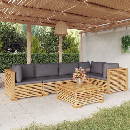 3 Piece Garden Lounge Set With Cushions Solid Wood Teak