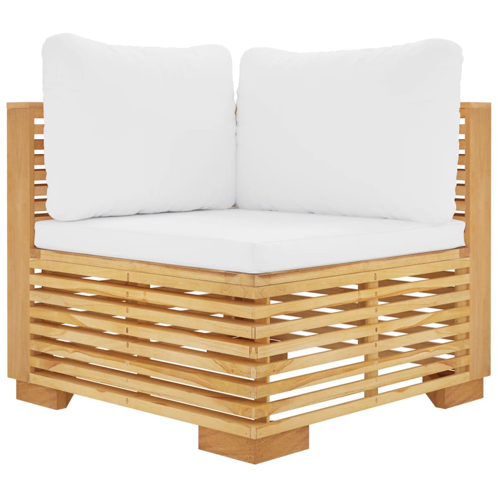 3 Piece Garden Lounge Set With Cushions Solid Wood Teak