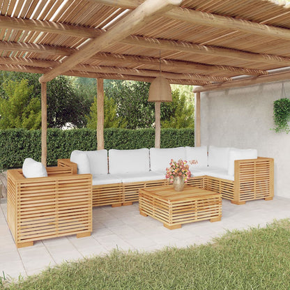 3 Piece Garden Lounge Set With Cushions Solid Wood Teak
