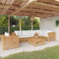 3 Piece Garden Lounge Set With Cushions Solid Wood Teak