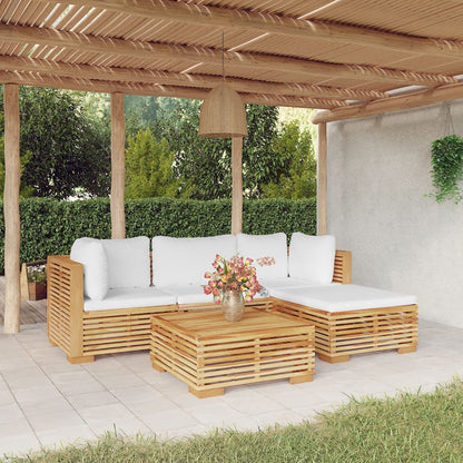 3 Piece Garden Lounge Set With Cushions Solid Wood Teak