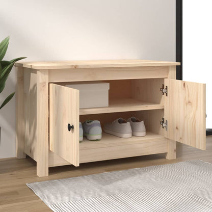 Shoe Cabinet 70X38X45.5 Cm Solid Wood Pine
