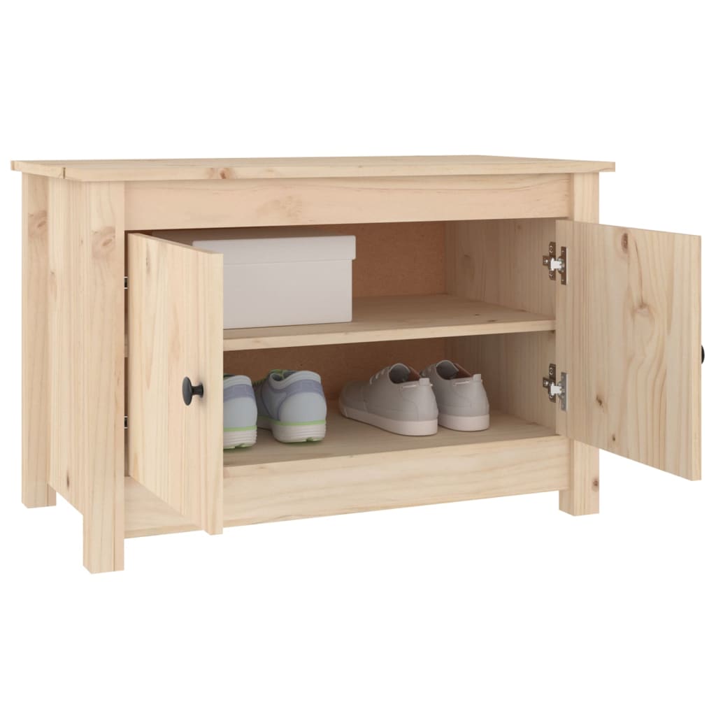 Shoe Cabinet 70X38X45.5 Cm Solid Wood Pine