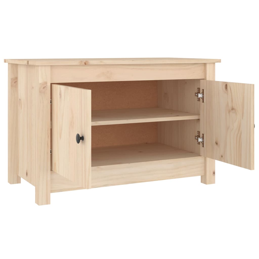 Shoe Cabinet 70X38X45.5 Cm Solid Wood Pine