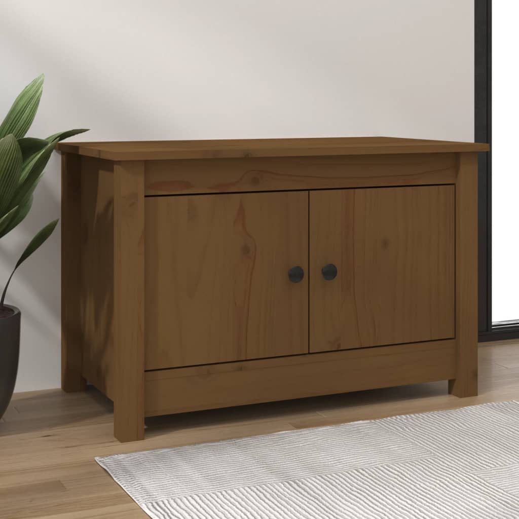 Shoe Cabinet 70X38X45.5 Cm Solid Wood Pine