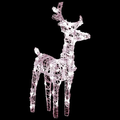 Christmas Reindeers 2 Pcs 80 Leds Acrylic