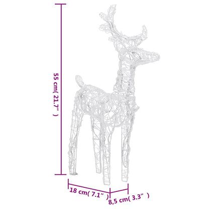 Christmas Reindeers 2 Pcs 80 Leds Acrylic