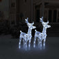 Christmas Reindeers 2 Pcs 80 Leds Acrylic