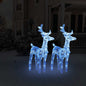 Christmas Reindeers 2 Pcs 80 Leds Acrylic