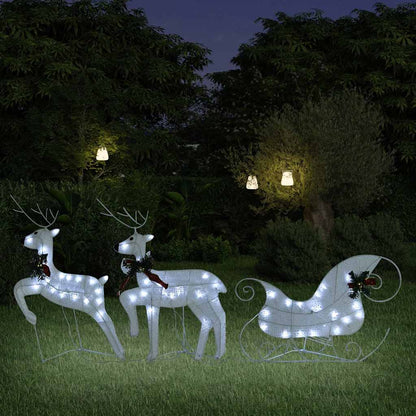 Reindeer & Sleigh Christmas Decoration 60 Leds Outdoor