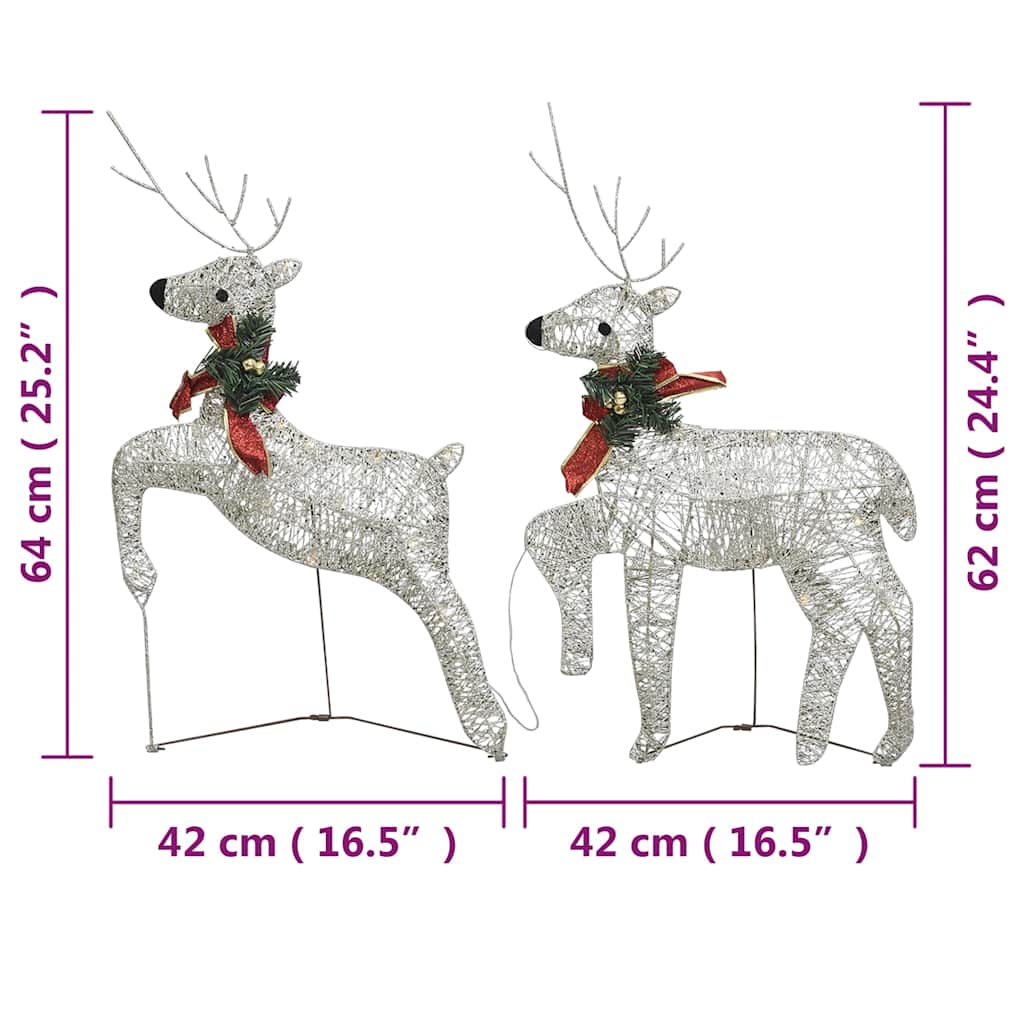 Christmas Reindeers 2 Pcs 40 Leds