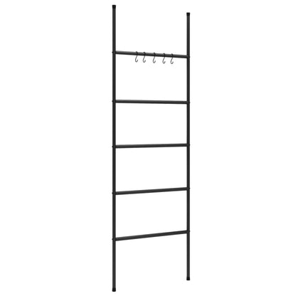 Towel Rack Ladder With 5 Tiers Black 58X175 Cm Iron
