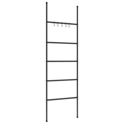 Towel Rack Ladder With 5 Tiers Black 58X175 Cm Iron