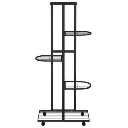 5-Floor Flower Stand With Wheels 44X23X100 Cm Iron