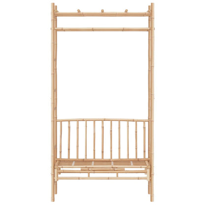 Garden Bench With Pergola 116 Cm Bamboo