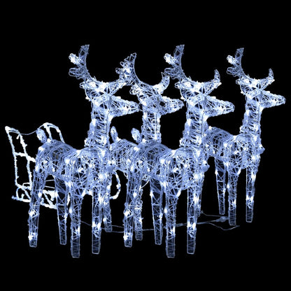 Reindeers & Sleigh Christmas Decoration 240 Leds Acrylic