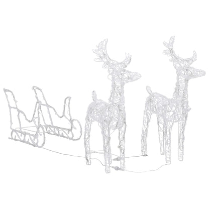 Reindeers & Sleigh Christmas Decoration 240 Leds Acrylic