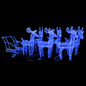 Reindeers & Sleigh Christmas Decoration 160 Leds 130 Cm Acrylic
