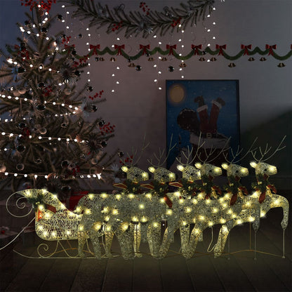 Reindeer & Sleigh Christmas Decoration 60 Leds Outdoor