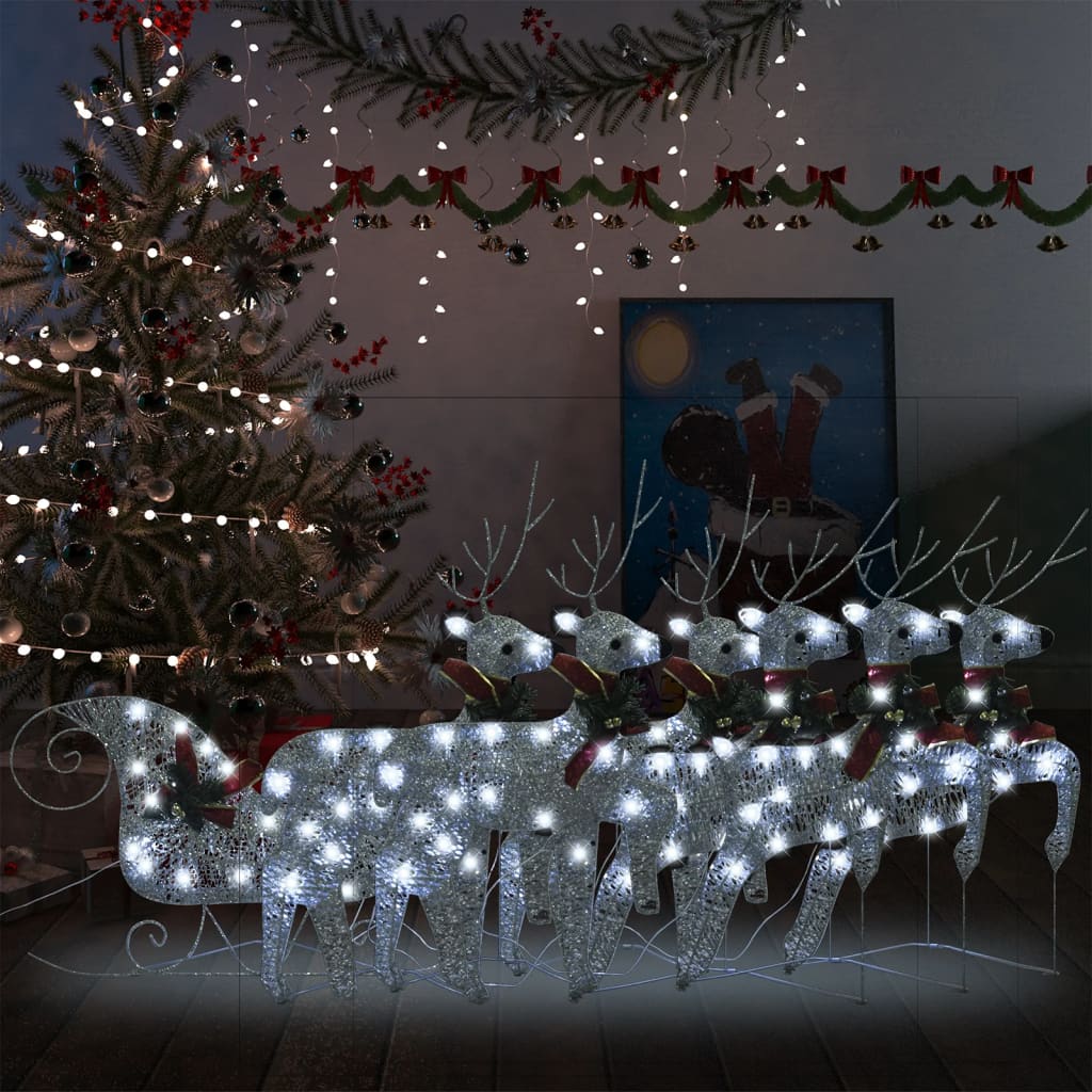 Reindeer & Sleigh Christmas Decoration 60 Leds Outdoor